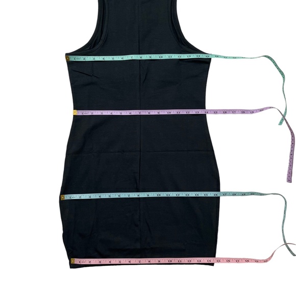 Urban Outfitters Slashed Mini Dress Black Medium - Picture 8 of 13